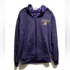 NBA Los Angeles Lakers Basketball Purple Hoodie Zip Jacket Size M